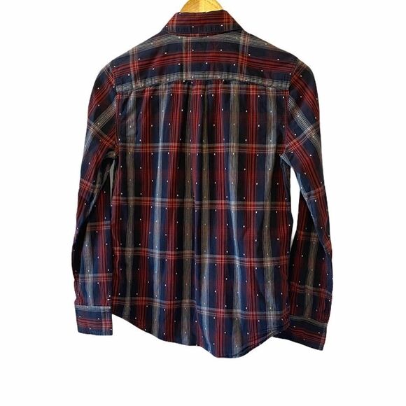 TOMMY HILFIGER Plaid Button Up Top Red & Blue S - Picture 3 of 8